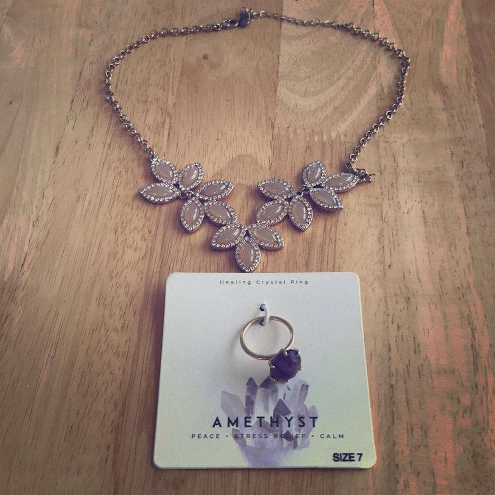 Amethyst ring & LC necklace